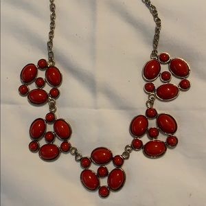 Statement orange/red necklace